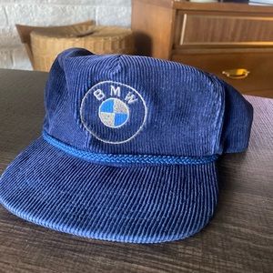 RARE Corduroy Navy Blue Vintage BMW Trucker Hat